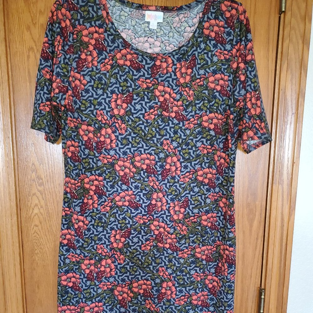 LuLaRoe floral JULIA dress, Size Large